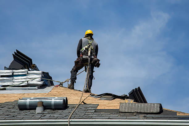 Professional Gutter Installation technician working in Independence, VA